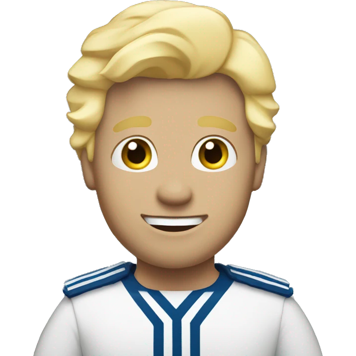 Male with blonde hair waving hand to say hello with a Scotland flag in the background  emoji