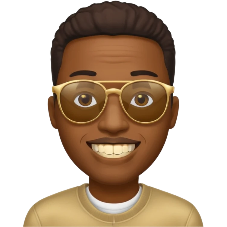 Black man with gold teeth and sun glasses emoji