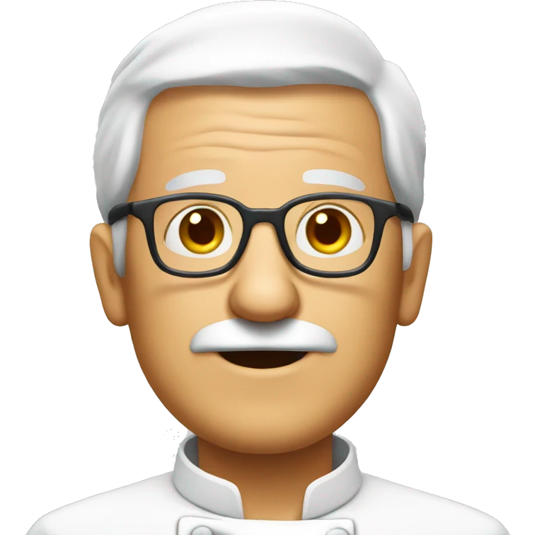 old man with glasses chef emoji