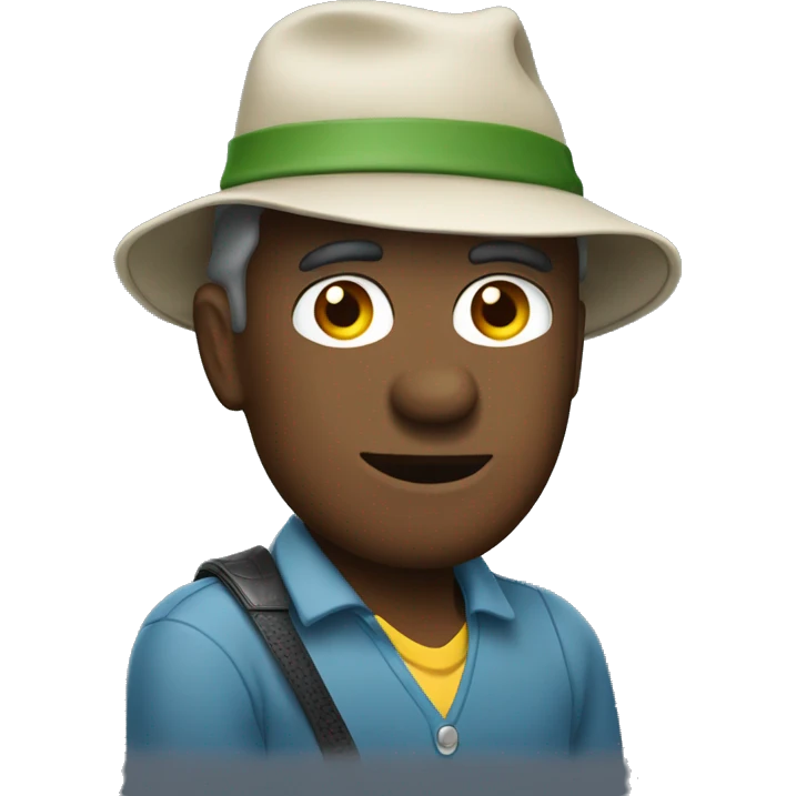 bogieman wearing golf hat emoji