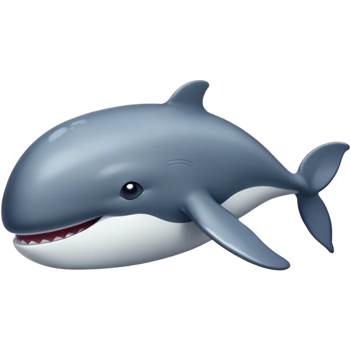 A whale with a buzz cut emoji