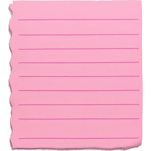 pink block note with scribes  emoji