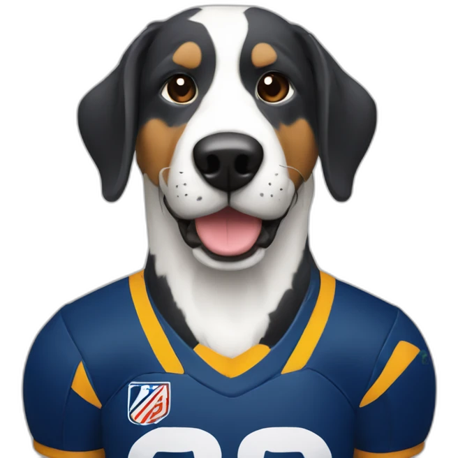 Chien qui fait du rugby  emoji