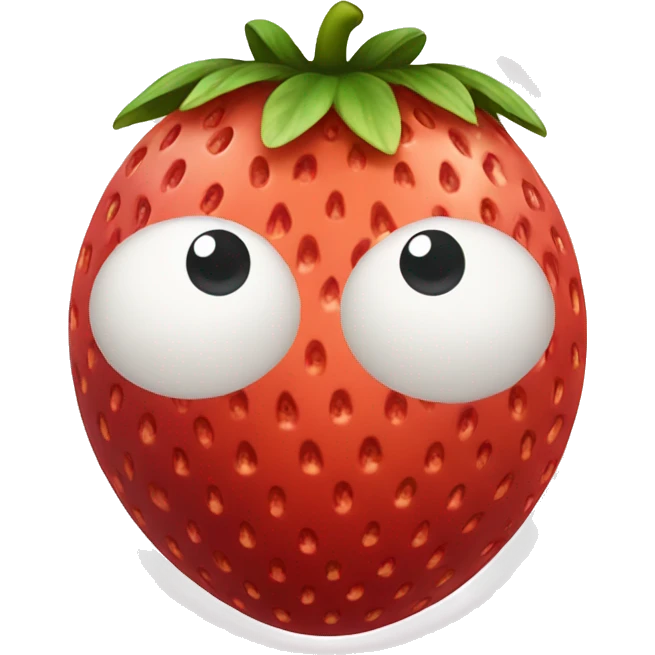 Strawberry egg emoji