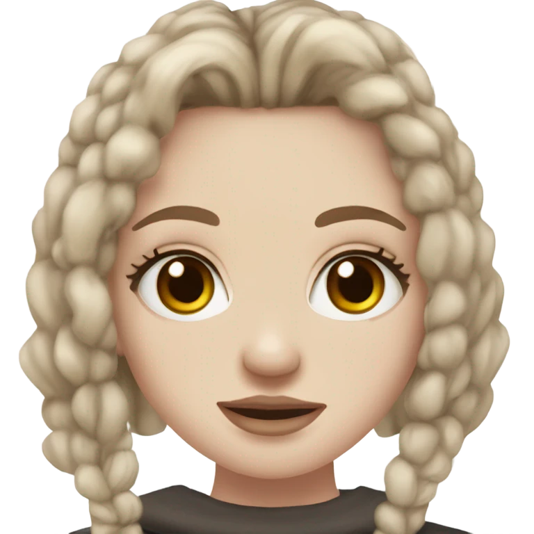 pale girl with freckles long dark brown hair hazel eyes and septum piercing and nose piercing  emoji