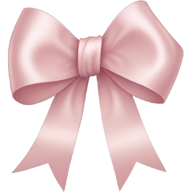 light pink ribbon bow emoji