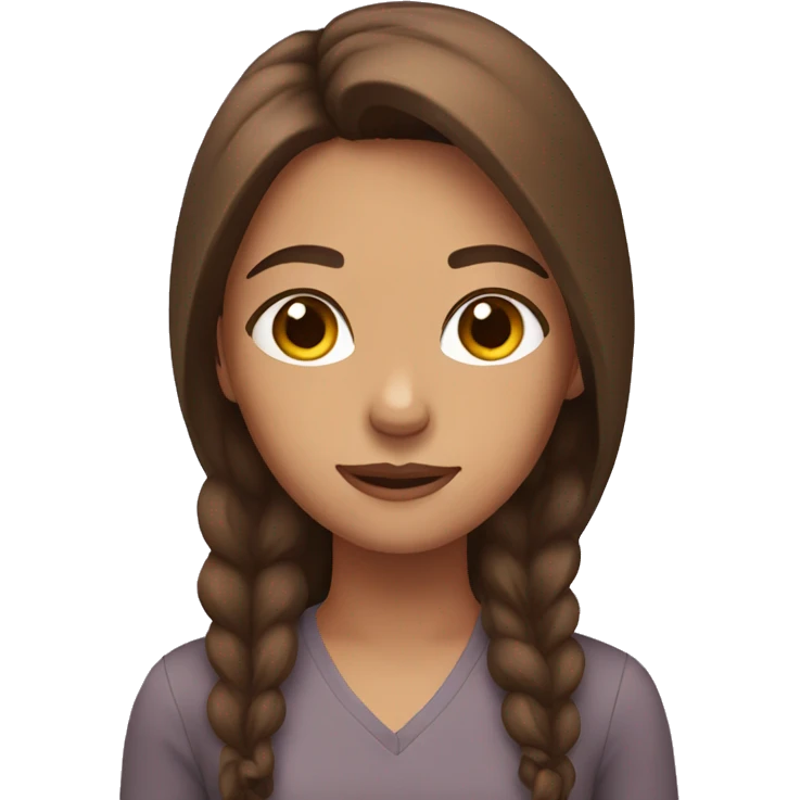 girl with brown hair emoji
