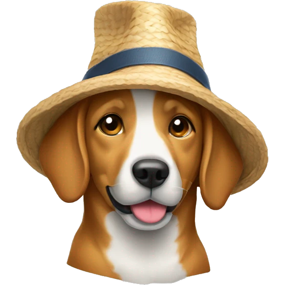 Ein Hund mit ein Hut  emoji