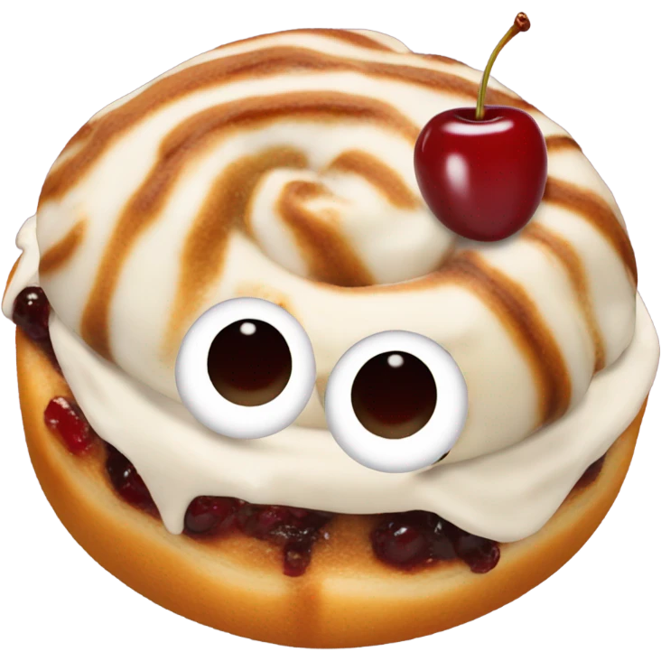 cinnabon with cherry confi emoji