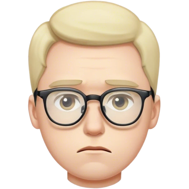 Sad boyfriend with glasses  emoji