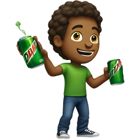 Surfer dude with Mountain Dew emoji