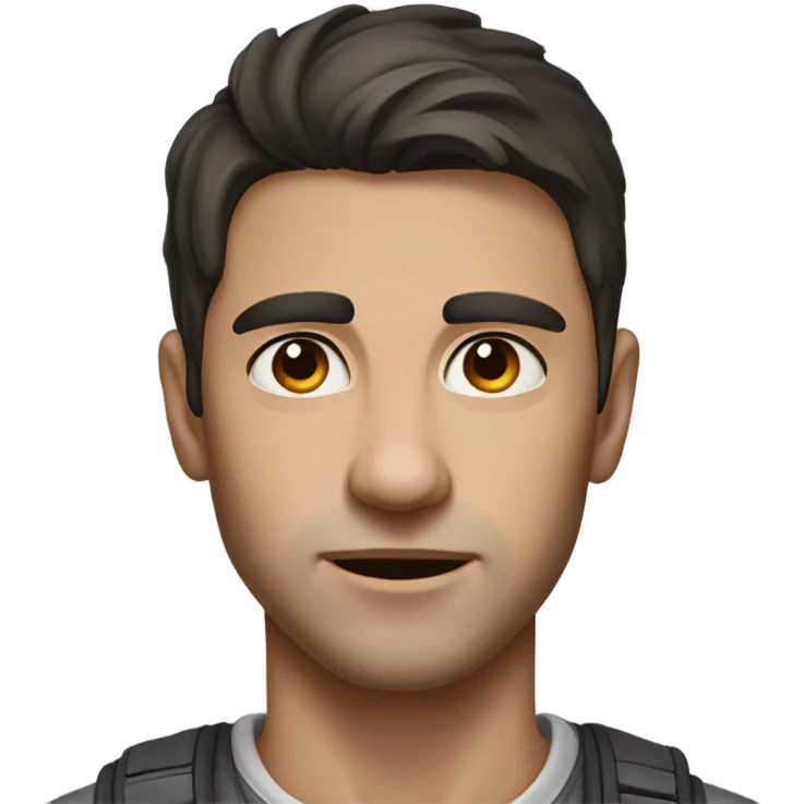 realistic portrait of a male emoji