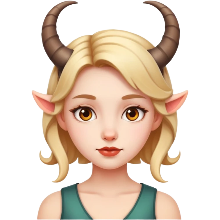 girl with cute horns emoji