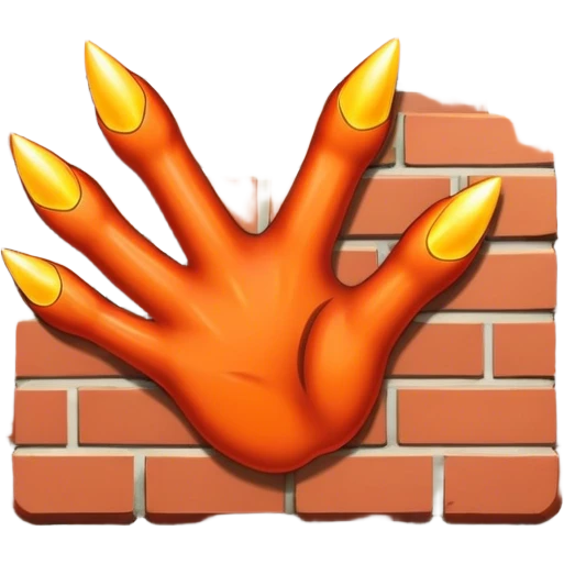 Claws down the wall emoji