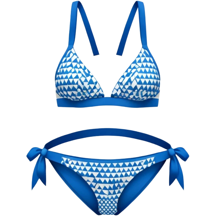 crie somente o biquini xadrez azul emoji