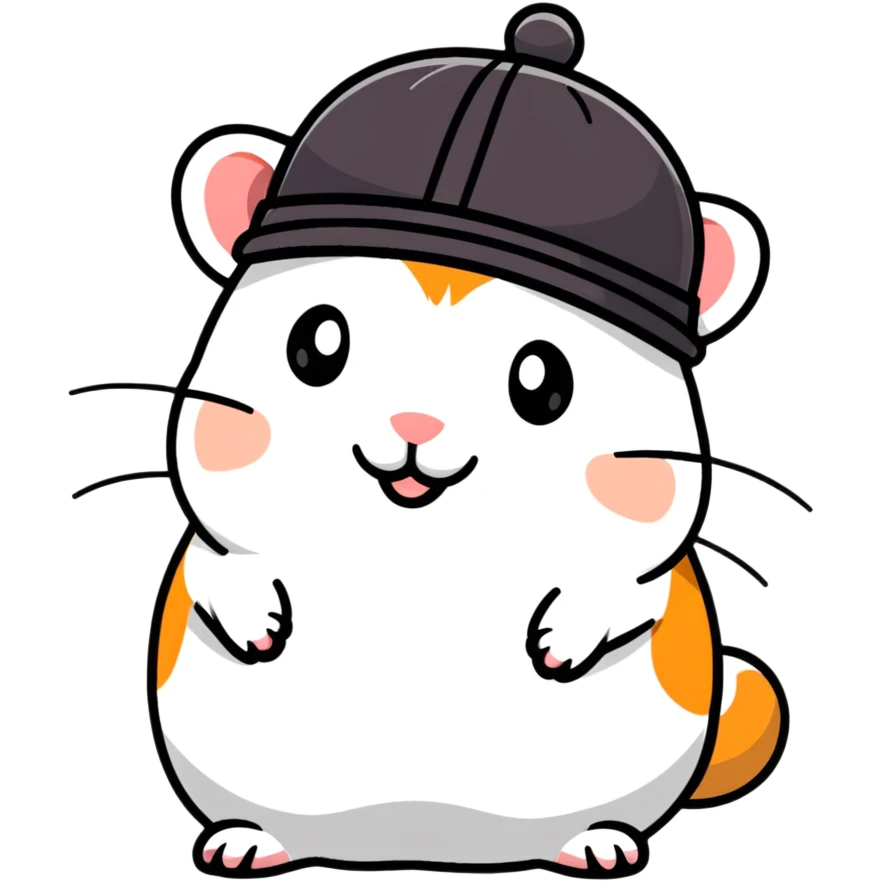 sad hamster in a hat emoji