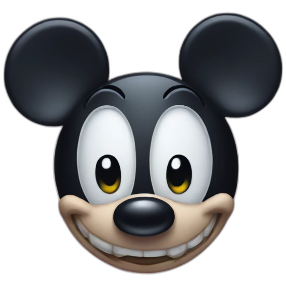 Creepy Mickey Mouse emoji