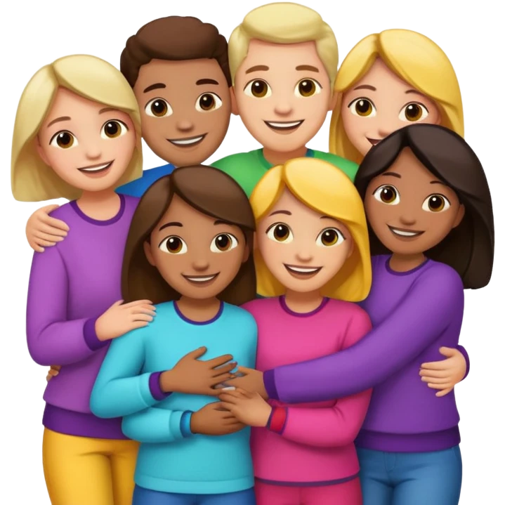 friends meeting each other emoji