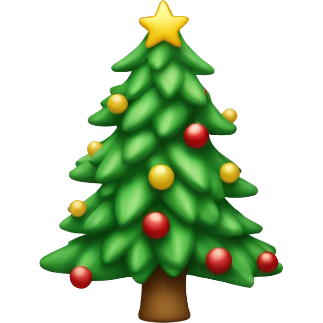 Cute Christmas tree emoji