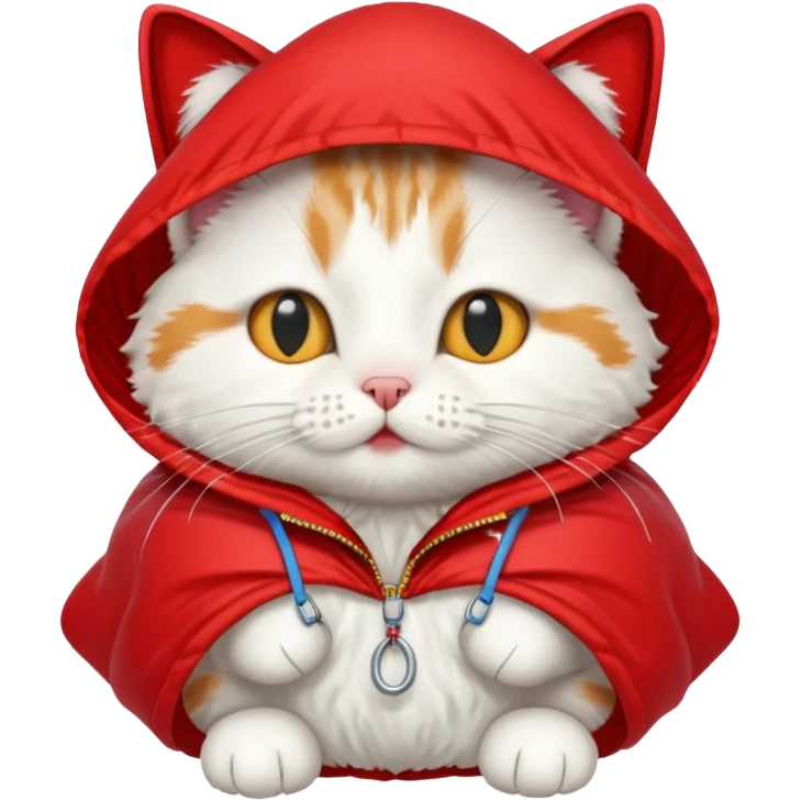 runny nose cat with red parachute emoji