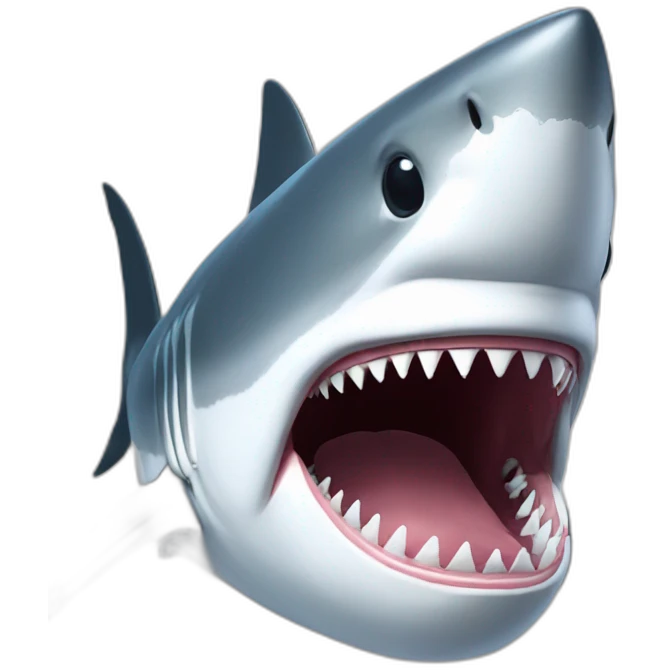 white shark head emoji