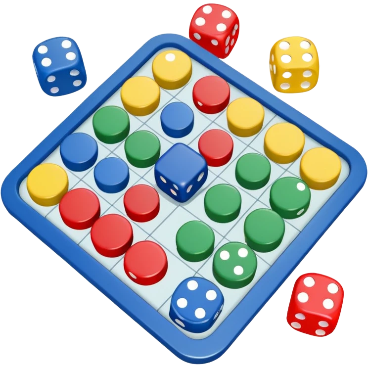 ludo game, with dice emoji