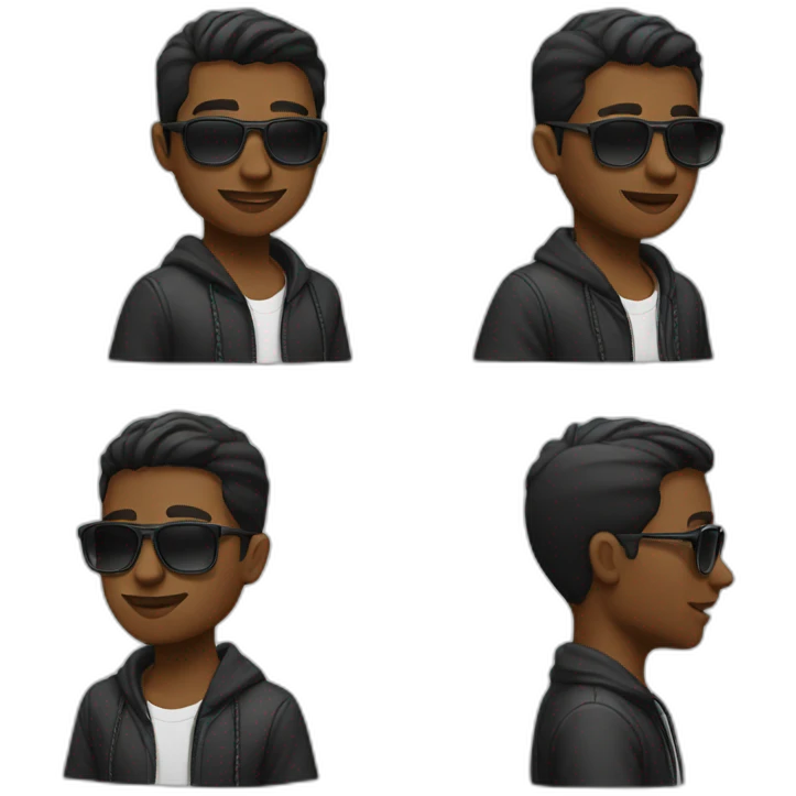 Rich cool boy emoji