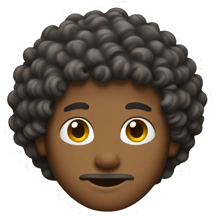 guy with curly hair emoji