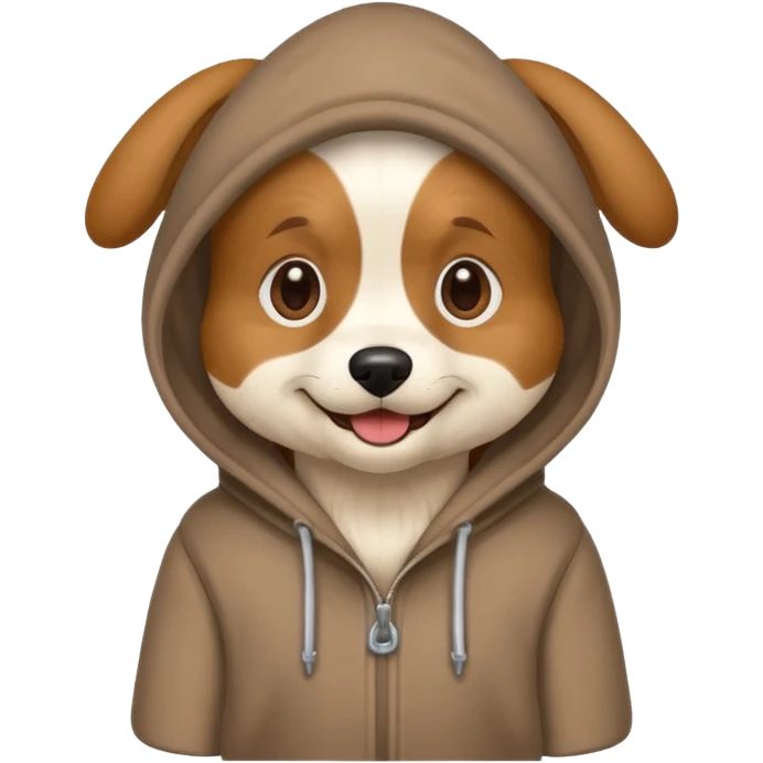 Dog wearing a hoodie emoji