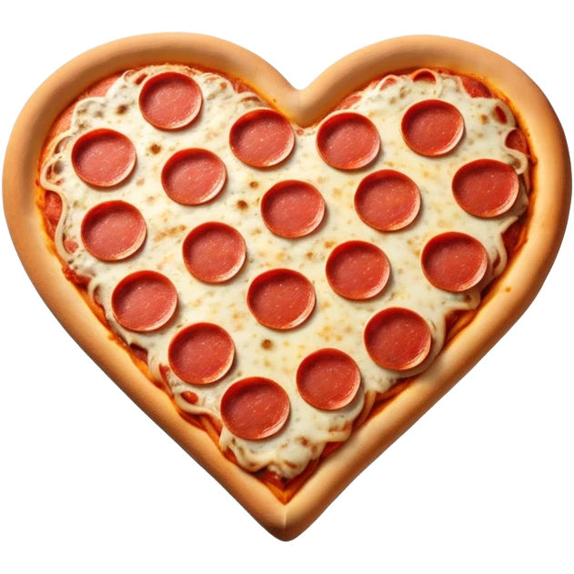 Pizza in the shape of a heart emoji
