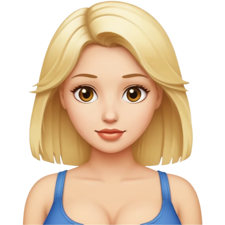 Big boobs blonde emoji