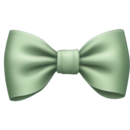 sage green bow emoji