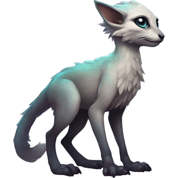  Cute Edgy Realistic Rare Fantasy eldritch Slim Vernid-Trico-Melprin-species by LiLaiRa, by Falvie, full body emoji