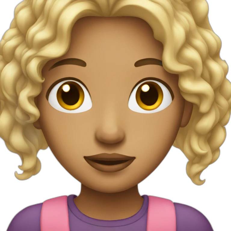 Girl with dark blonde hair  emoji