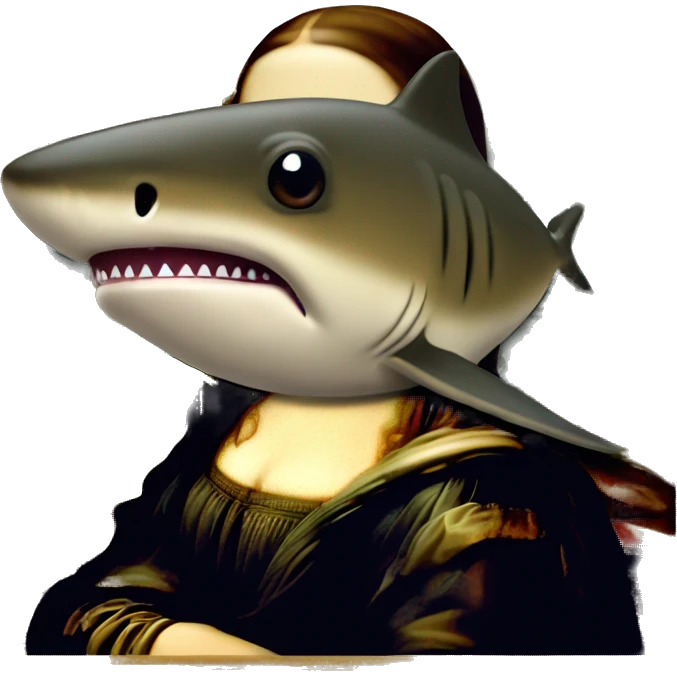 Mona Lisa shark emoji