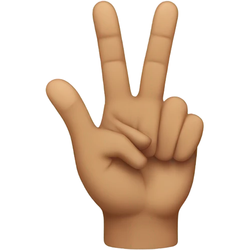 Peace sign with thumb sticking out emoji