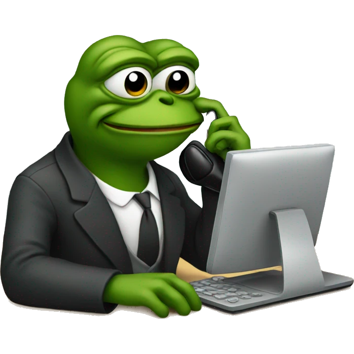 Pepe on the phone  emoji