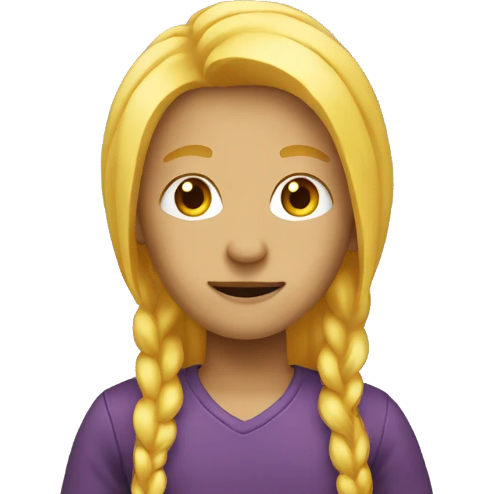 person with long yellow hair emoji