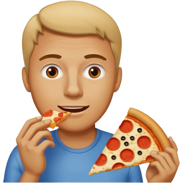man who eat pizza
 emoji