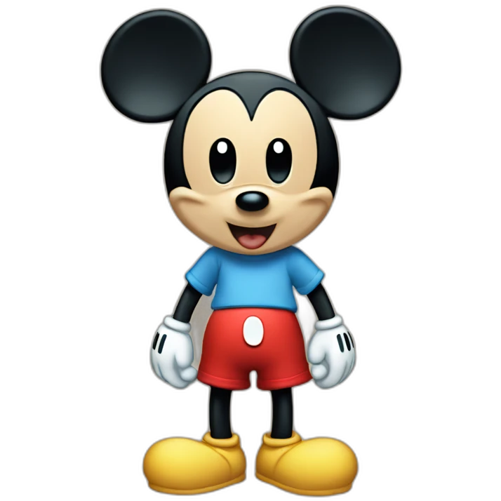 Mickey Mouse with two button shorts emoji