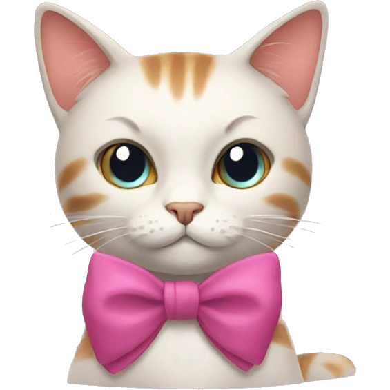 Cat with a bow on its head  emoji