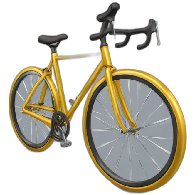 Rueda de bicicleta de oro emoji