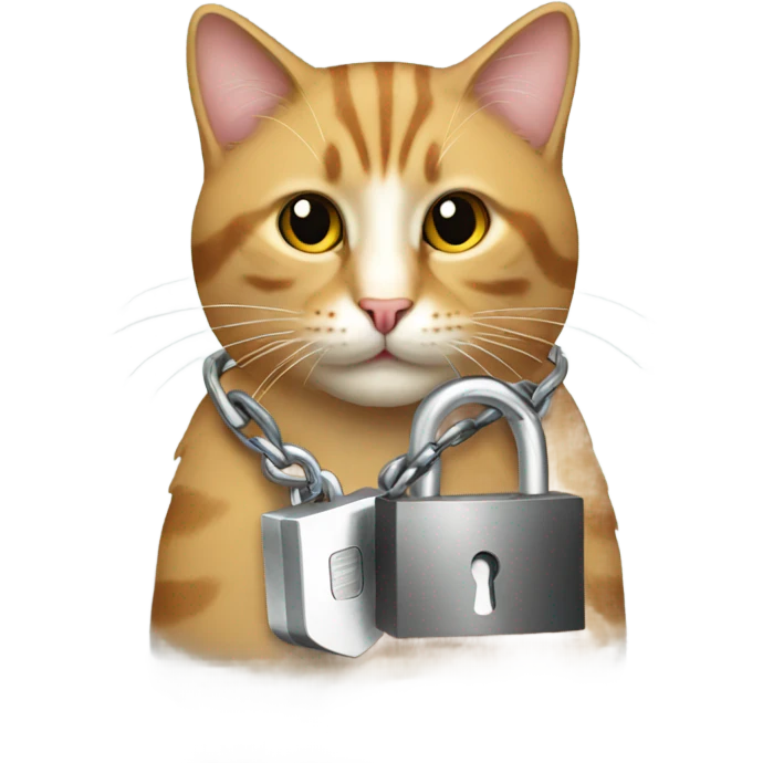  Cat with a lock emoji