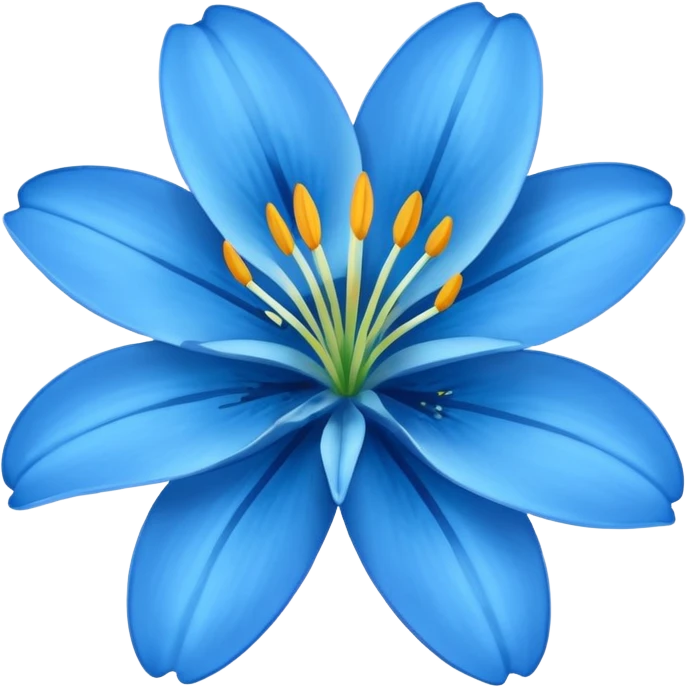 lilly flower blue  emoji