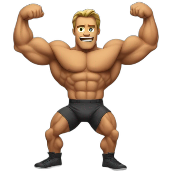 Arnold flexing emoji
