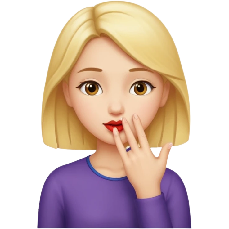 Girl hand kiss emoji