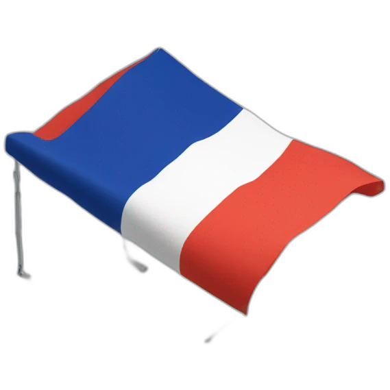 very big french flag isometric emoji