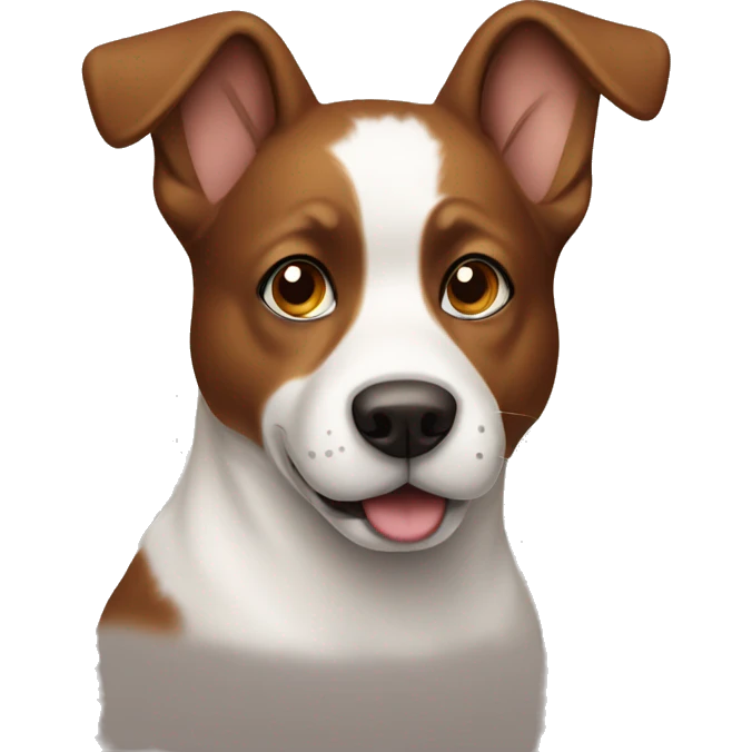 Brown and white dog  emoji