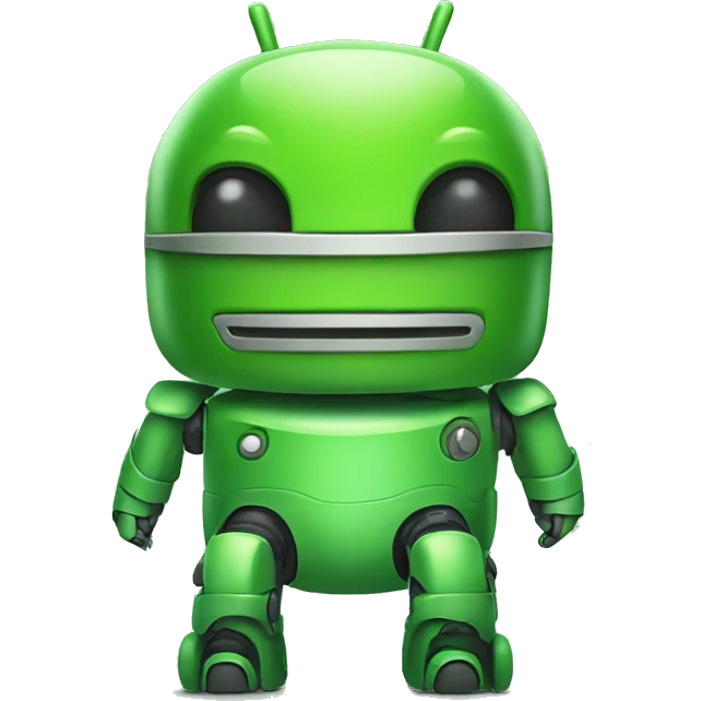 green android bot by google emoji