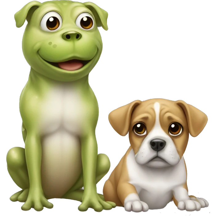 frog and a dog mixed emoji